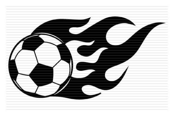 A Fiery Soccer Graphic for Your Commercial Designs