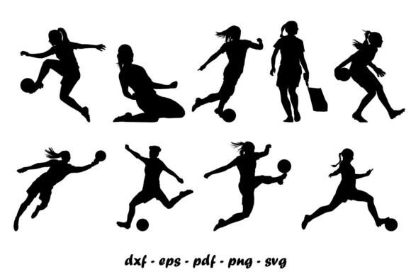 A Graphic Designer's Review of Female Soccer Silhouette Graphics