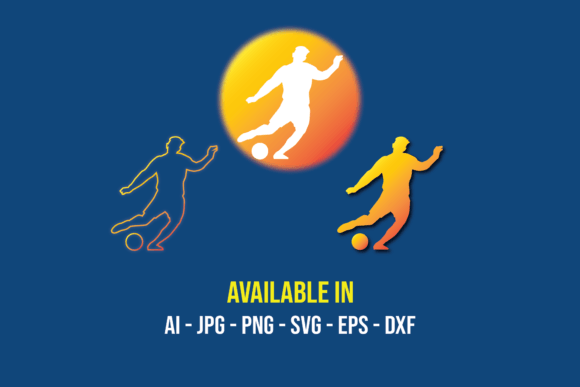 A Neon Football Soccer Athlete Icon for Dynamic Campaign Graphics