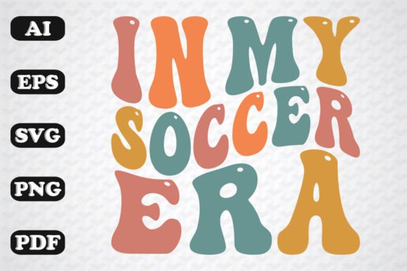 A Retro Wavy Soccer Embroidery Design for Your Next Project