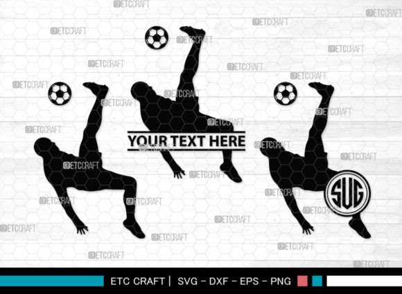 A Soccer Player Monogram Graphic for Crafts and Player Projects