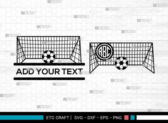 Soccer Ball Monogram SVG for Graphics & Crafts