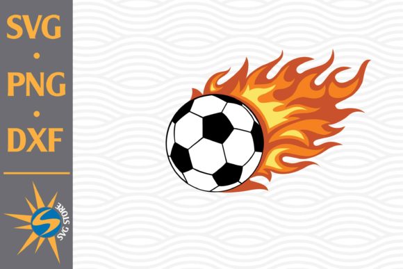 Soccer Flame Graphics for Crafts and Commercial Design
