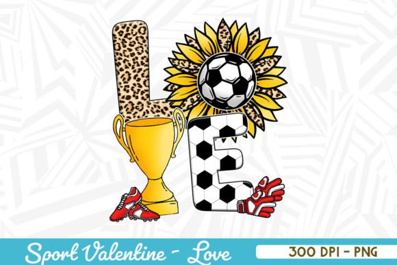 Soccer Love Valentine Sublimation: A Graphic for Crafts