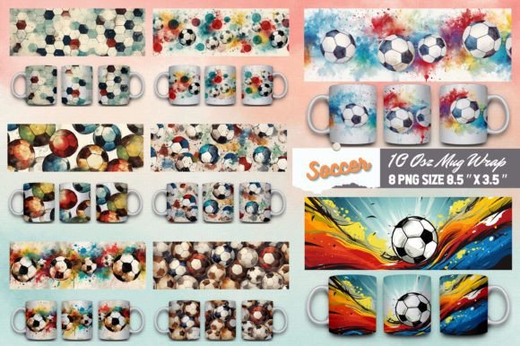 Soccer Mug Sublimation Design: A Graphic Asset for Crafty Blogs