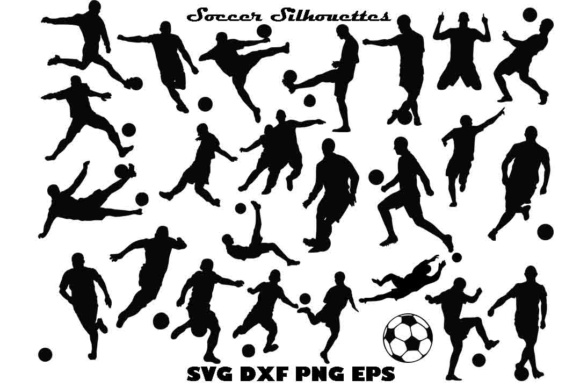 Soccer Silhouette Graphics & Illustrations for Crafters