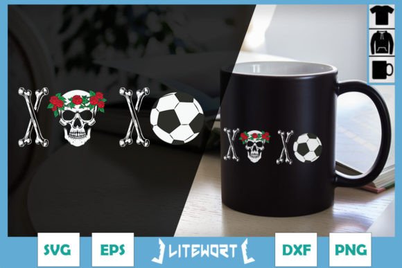 XOXO Skeleton Soccer Valentine: A Graphic Asset for Crafters